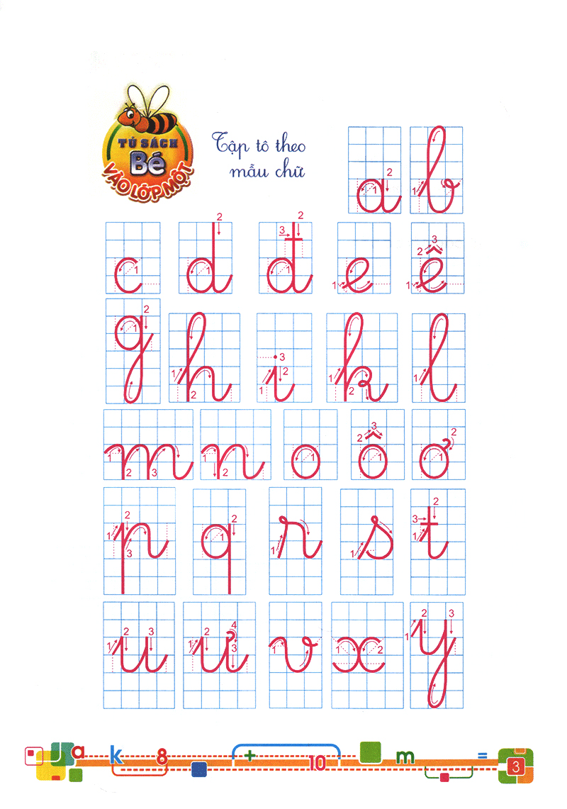 tập tô chữ mẫu giáo - tủ sách bé vào lớp 1