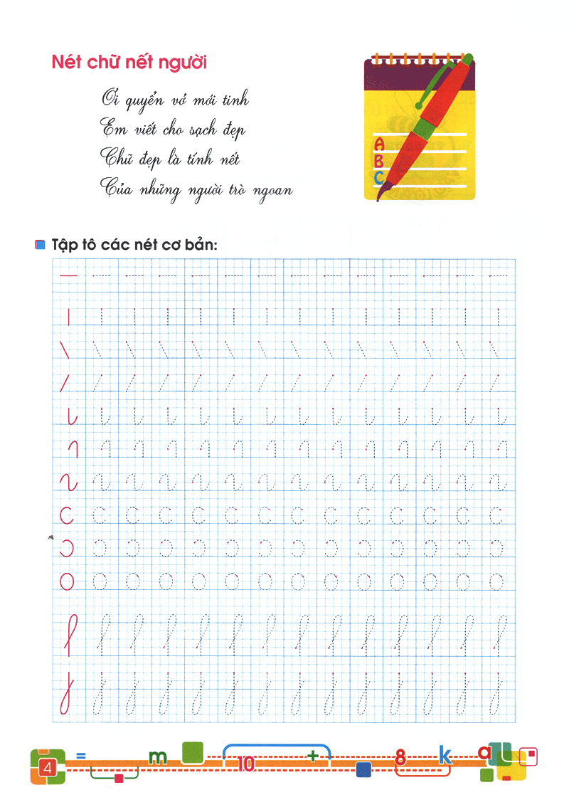 tập tô chữ mẫu giáo - tủ sách bé vào lớp 1