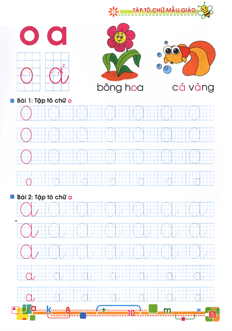 tập tô chữ mẫu giáo - tủ sách bé vào lớp 1