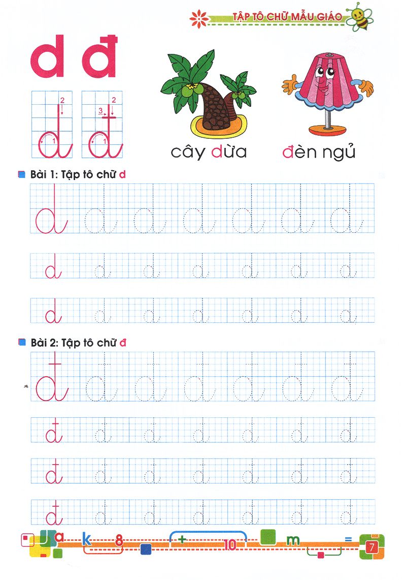 tập tô chữ mẫu giáo - tủ sách bé vào lớp 1