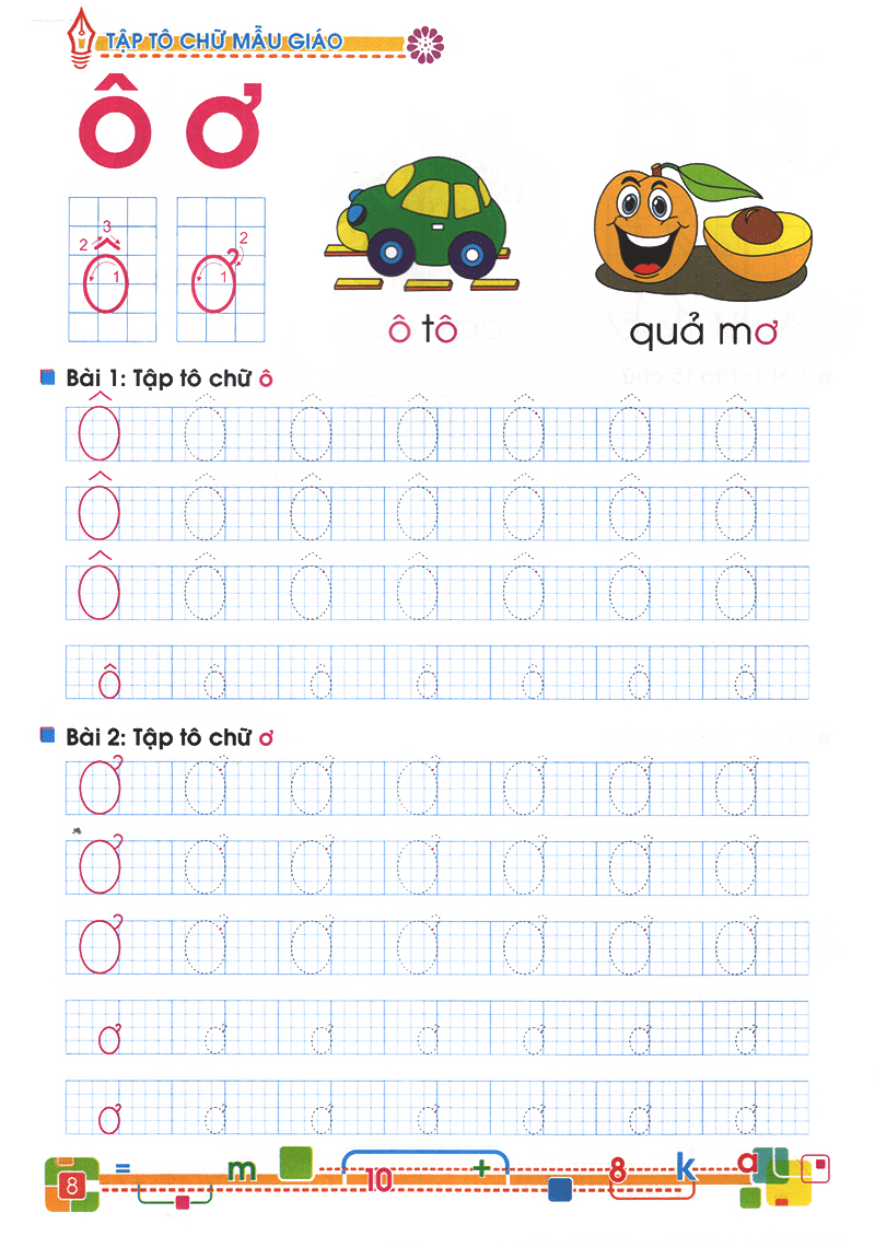 tập tô chữ mẫu giáo - tủ sách bé vào lớp 1