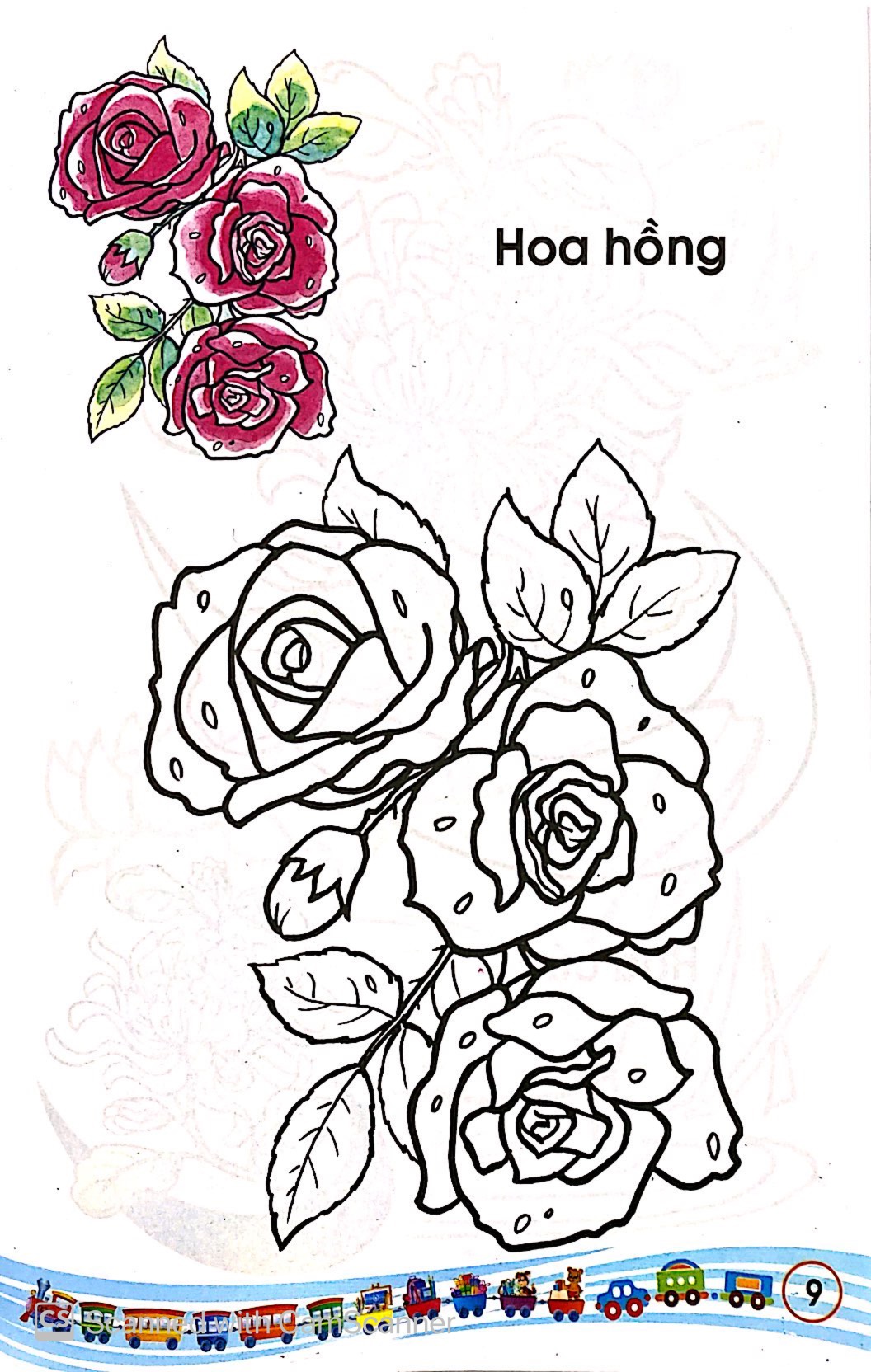 tập tô màu các loại hoa