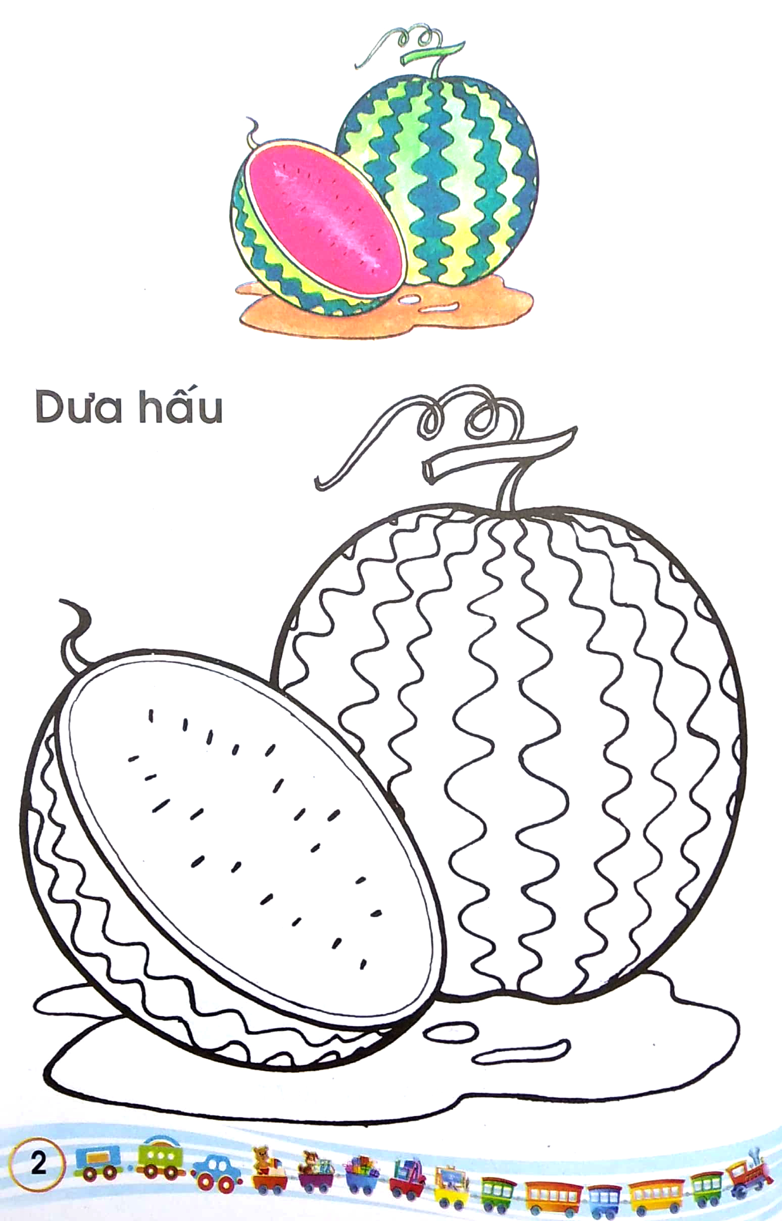 tập tô màu - các loại rau quả