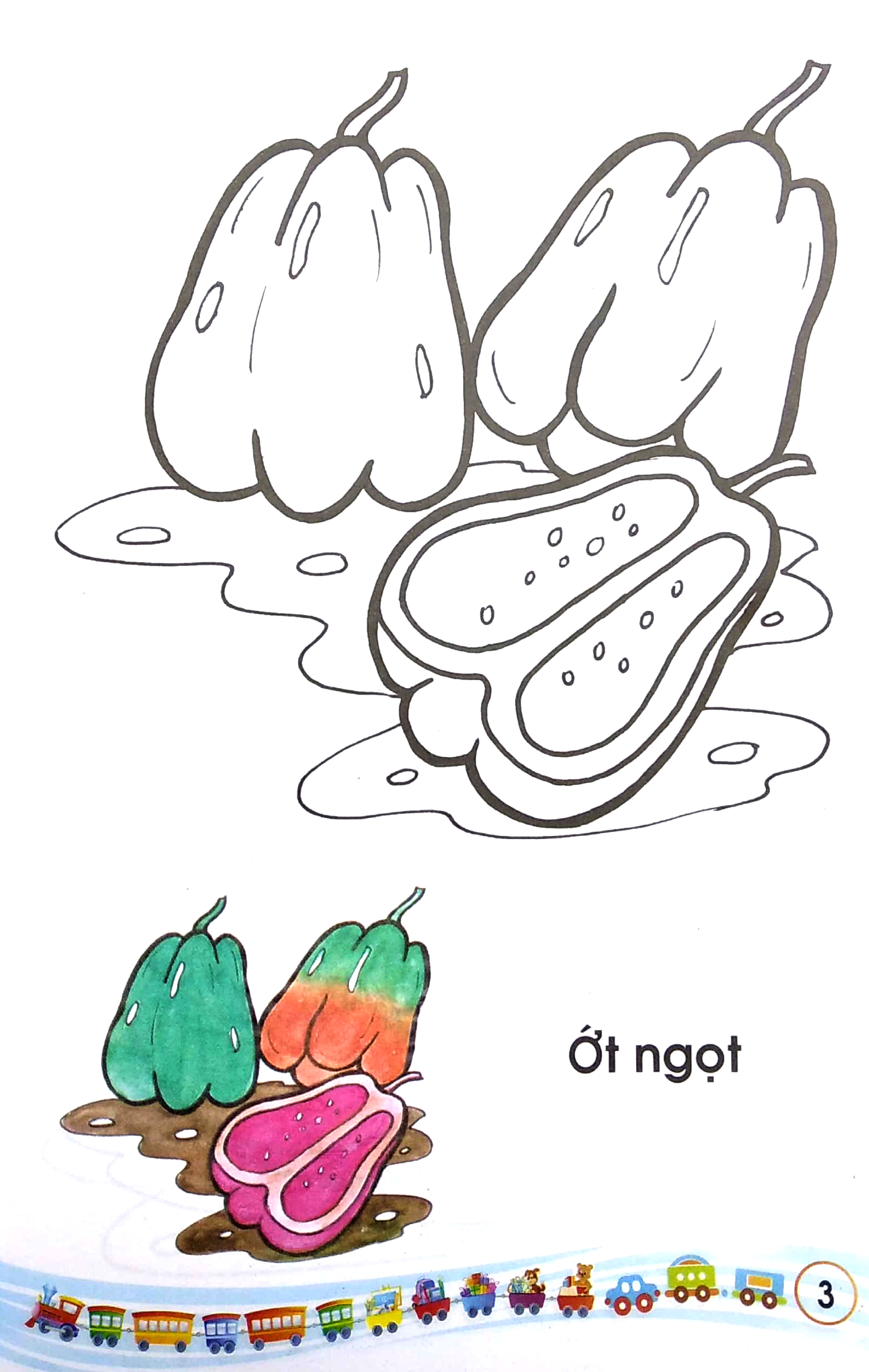 tập tô màu - các loại rau quả