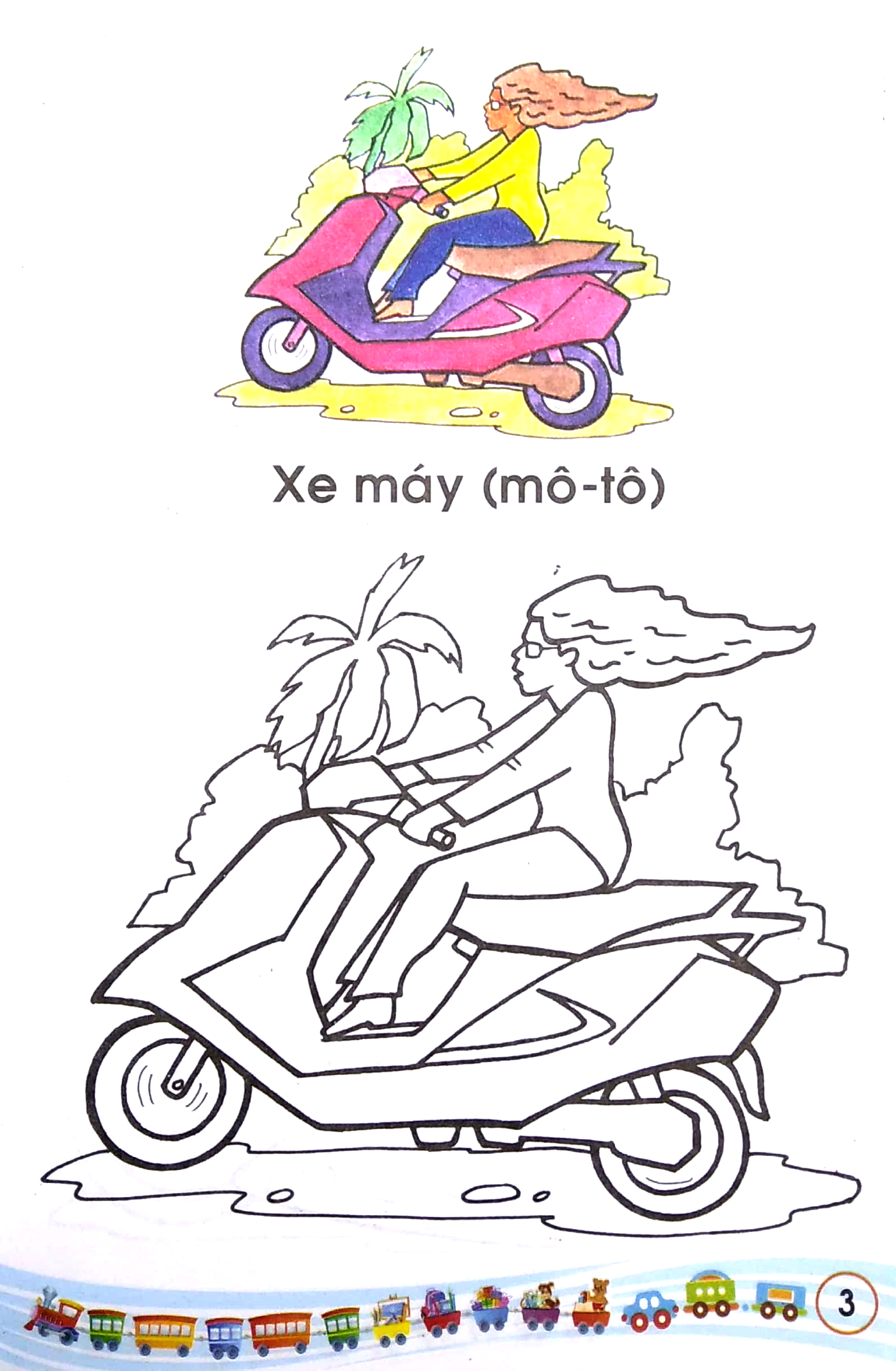 tập tô màu - các loại xe