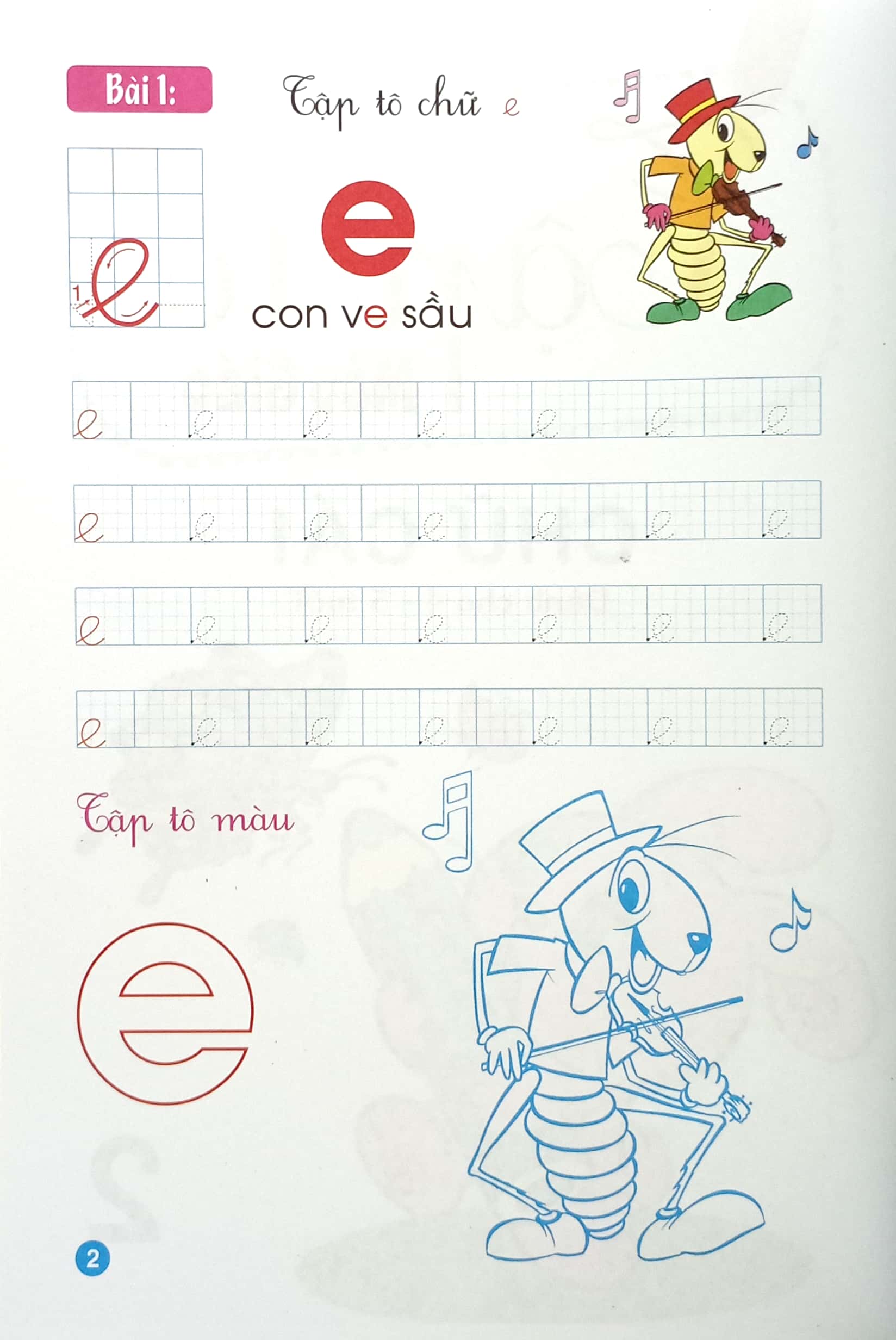 tập tô mẫu giáo - chữ cái - quyển 2 (dành cho 4-5 tuổi)