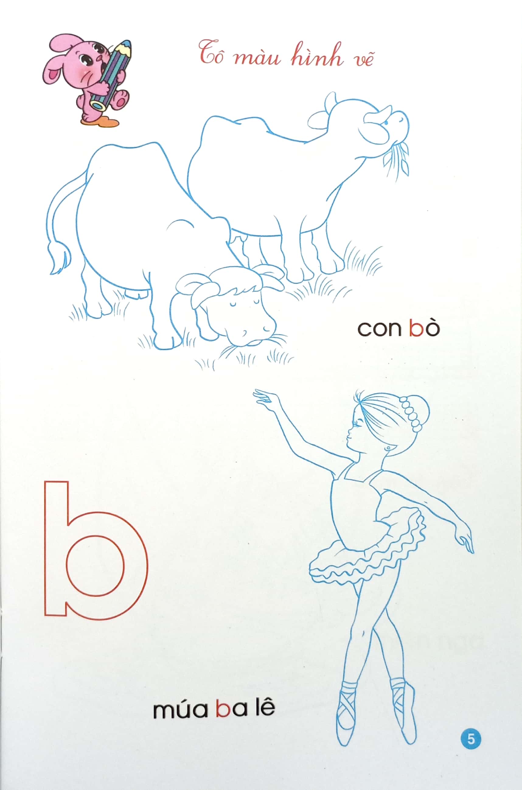 tập tô mẫu giáo - chữ cái - quyển 2 (dành cho 4-5 tuổi)