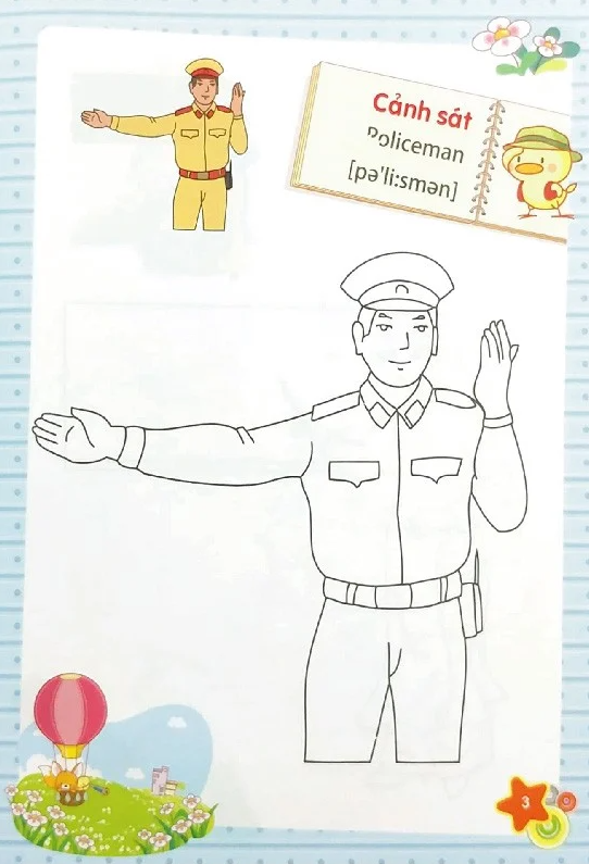 tập tô màu mẫu giáo - chủ đề nghề nghiệp (2022)