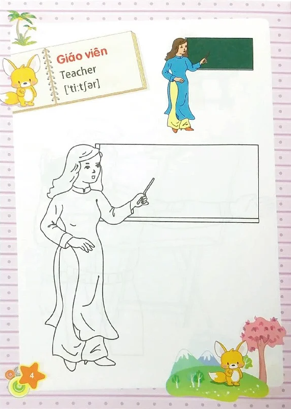 tập tô màu mẫu giáo - chủ đề nghề nghiệp (2022)