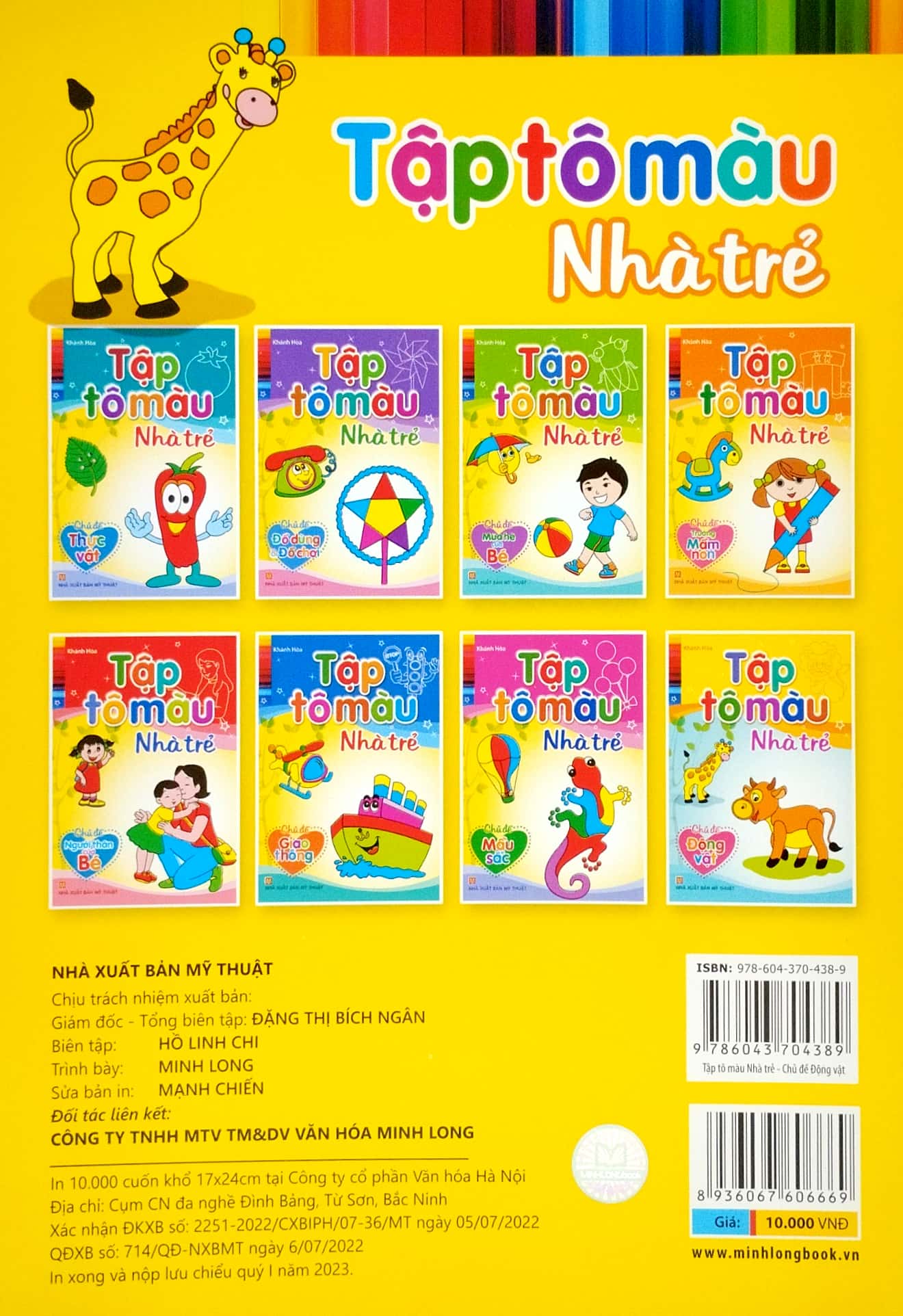 tập tô màu nhà trẻ - động vật (tái bản 2022)