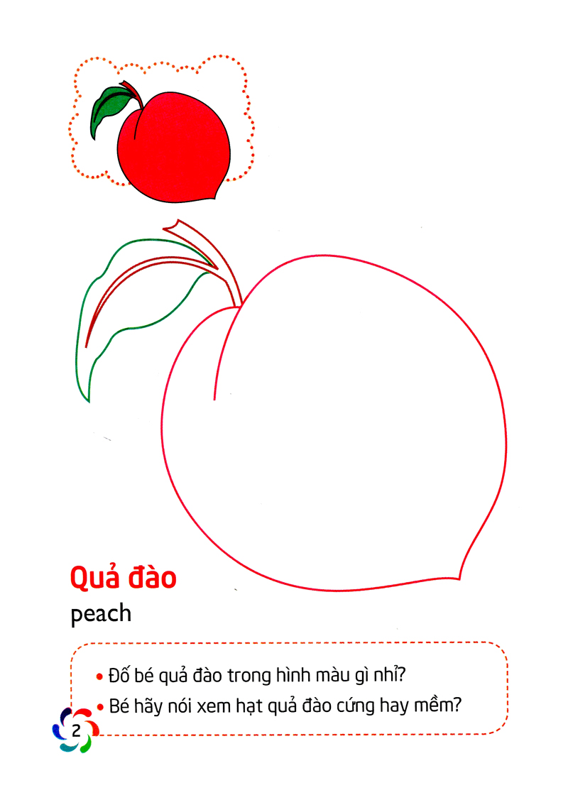 tập tô màu và nhận biết thế giới xung quanh - các loại quả