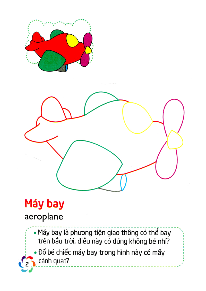 tập tô màu và nhận biết thế giới xung quanh - các phương tiện giao thông