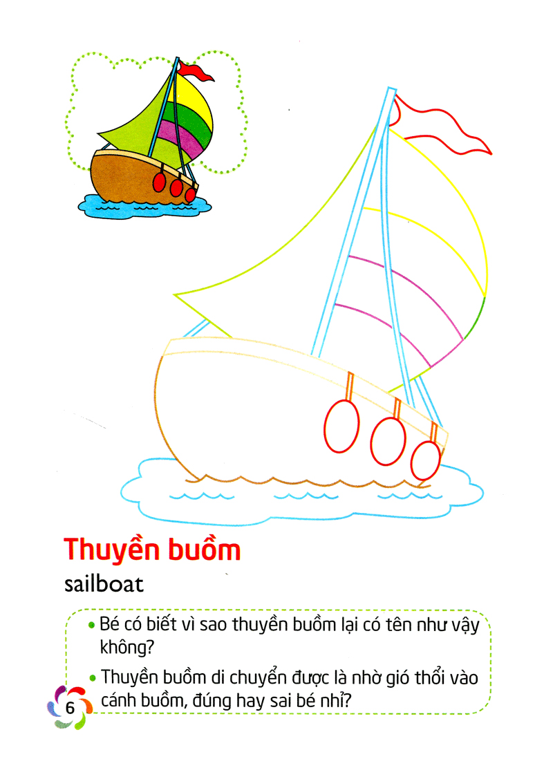 tập tô màu và nhận biết thế giới xung quanh - các phương tiện giao thông