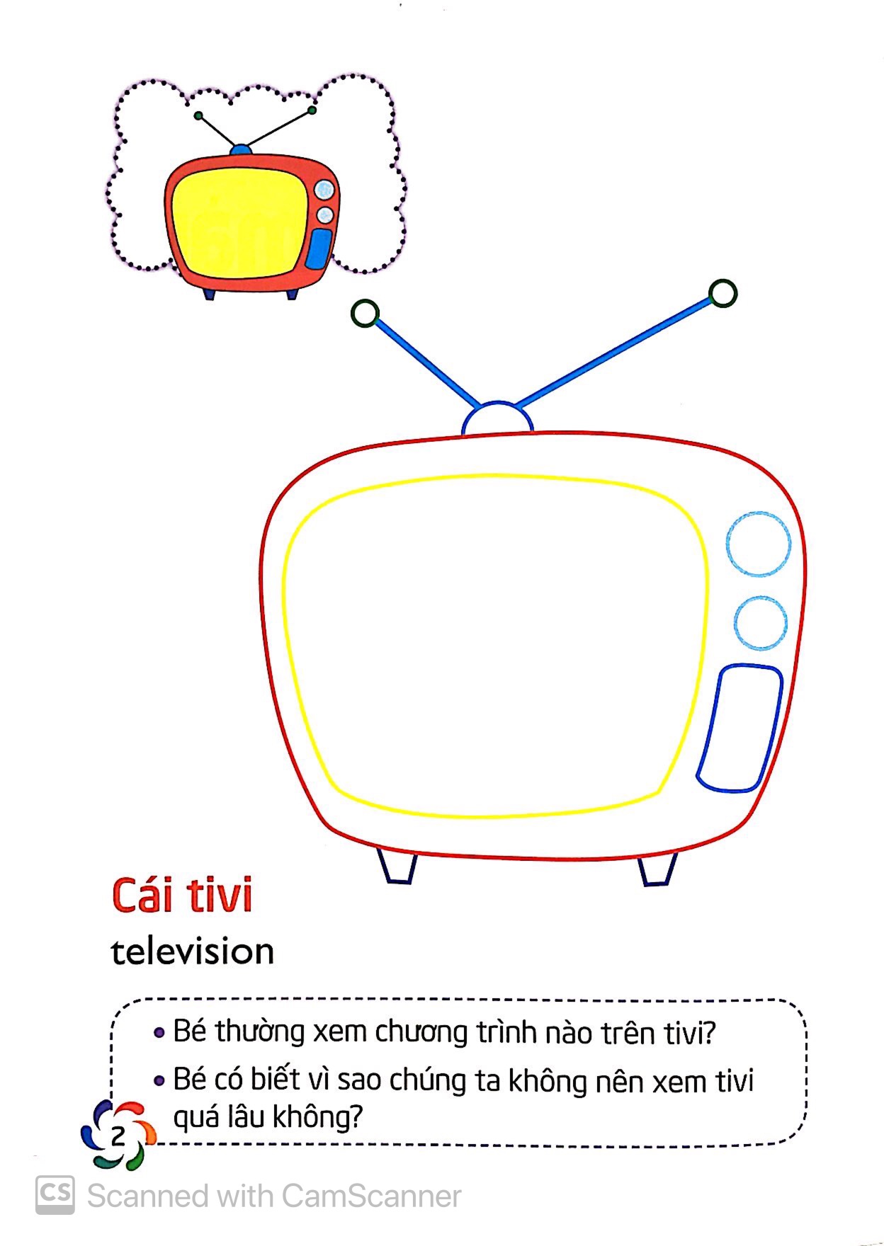 tập tô màu và nhận biết thế giới xung quanh - đồ dùng gia đình