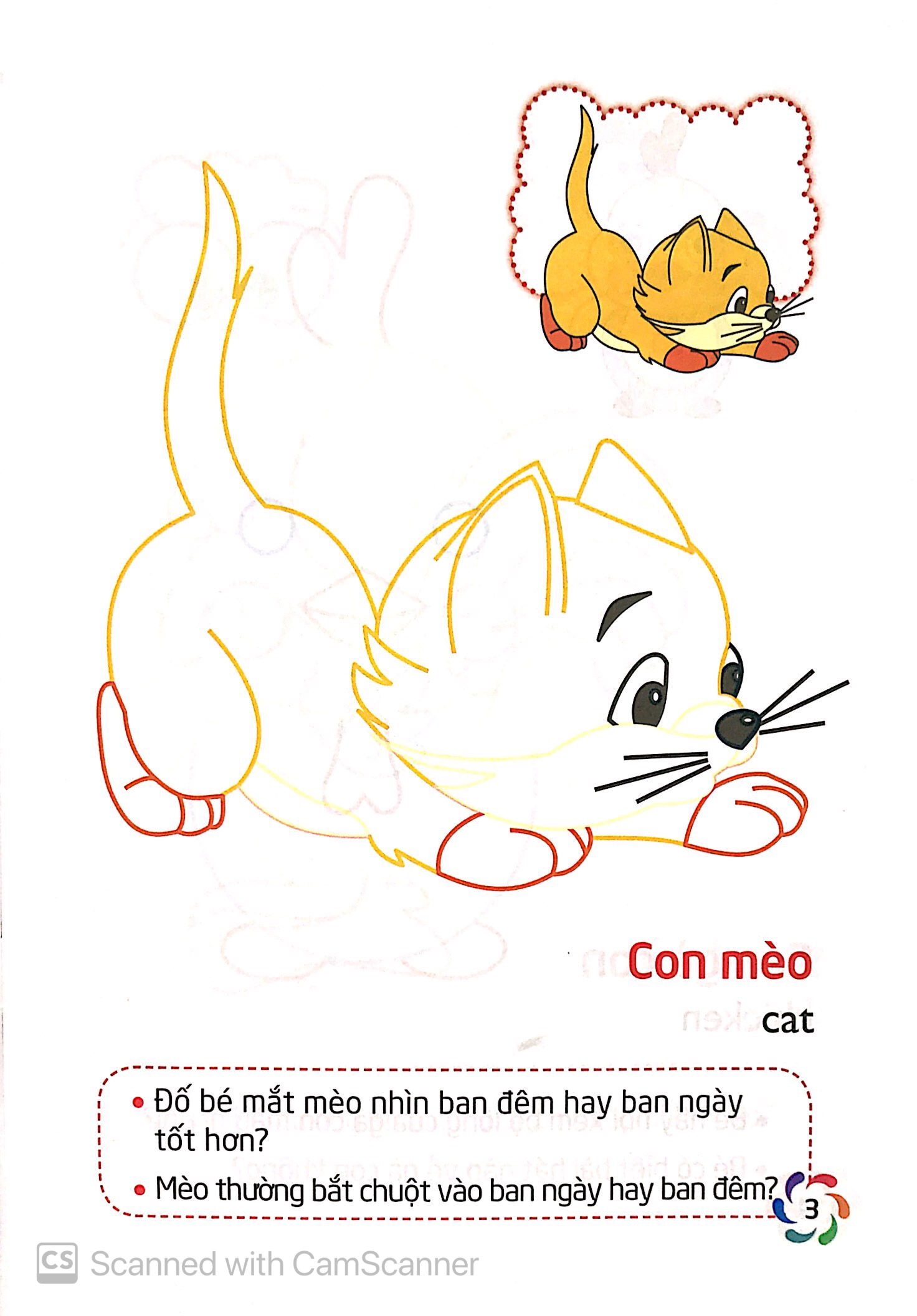 tập tô màu và nhận biết thế giới xung quanh - động vật nuôi