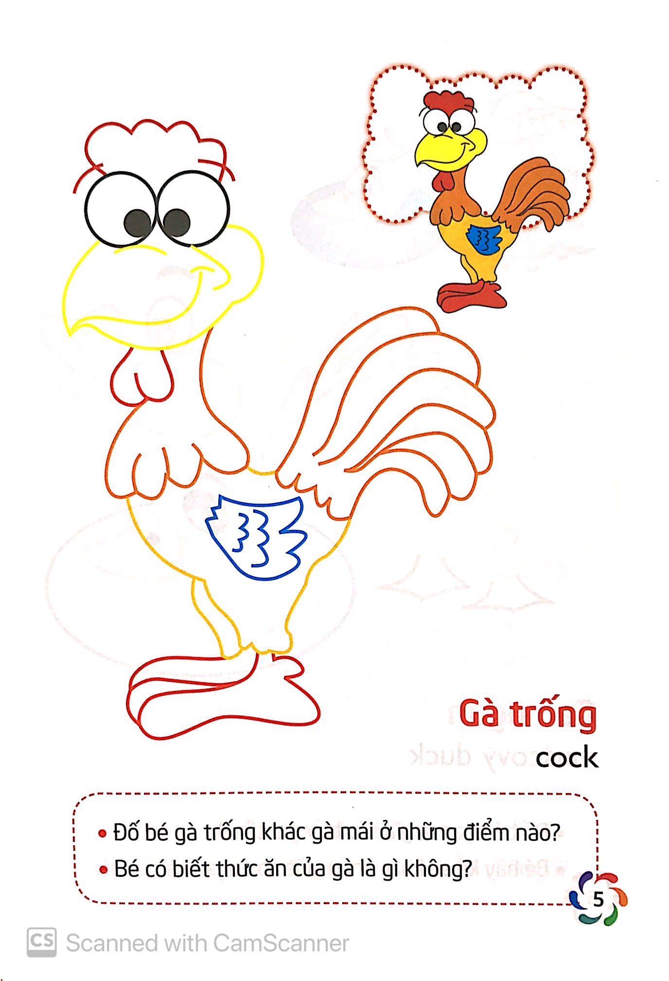 tập tô màu và nhận biết thế giới xung quanh - động vật nuôi