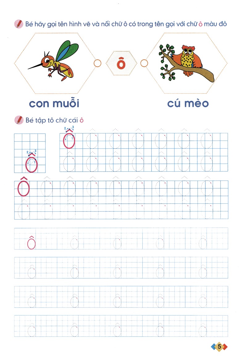 tập tô và làm quen với chữ cái - dành cho trẻ từ 5-6 tuổi - tập 1 (tái bản 2024)