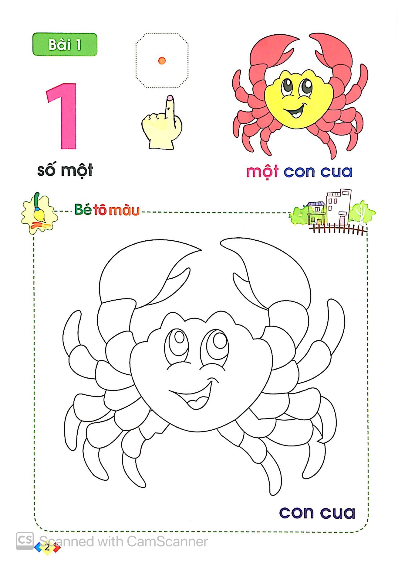 tập tô và làm quen với chữ số