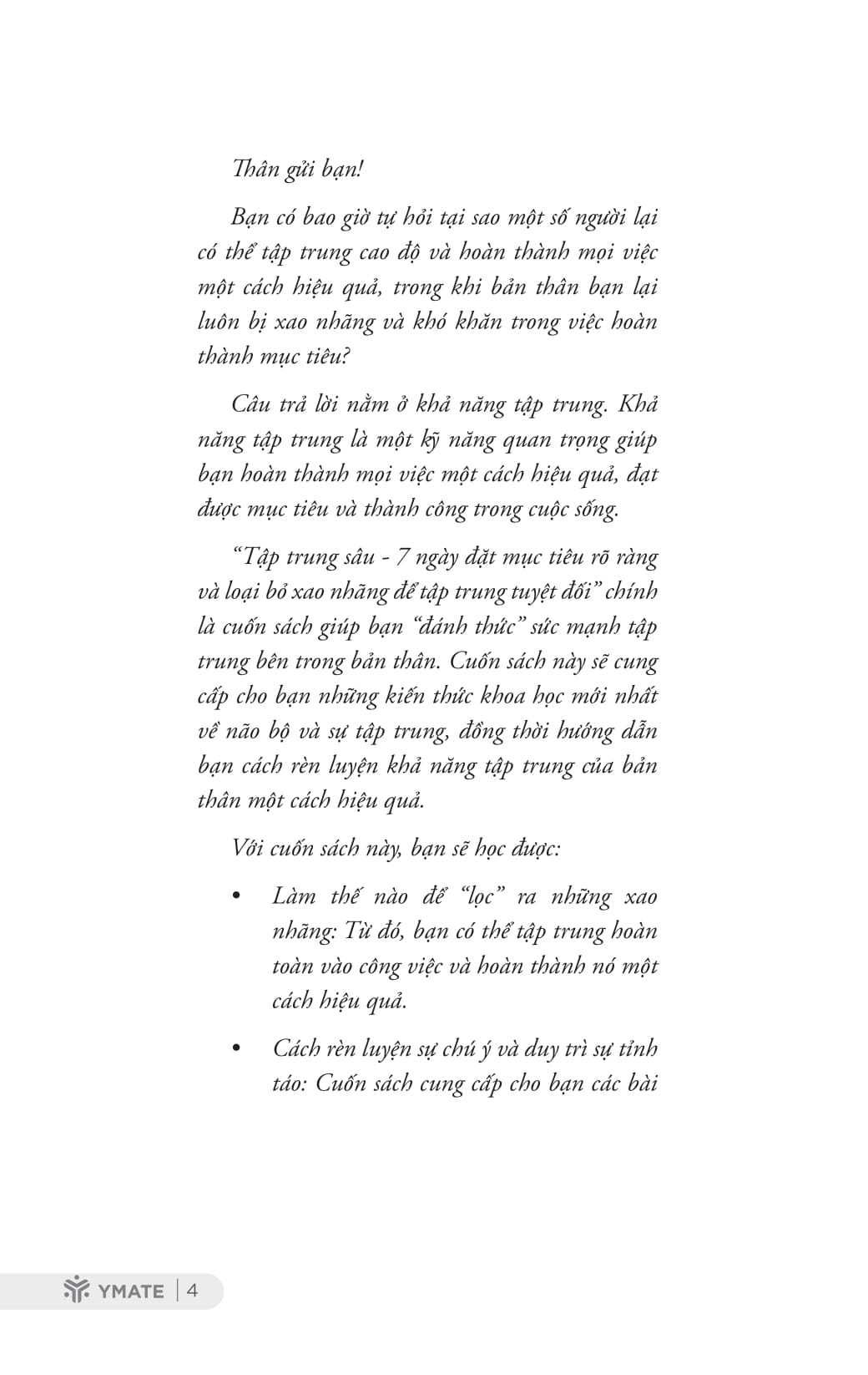 tập trung sâu - 7 ngày đặt mục tiêu rõ ràng và loại bỏ xao nhãng để tập trung tuyệt đối