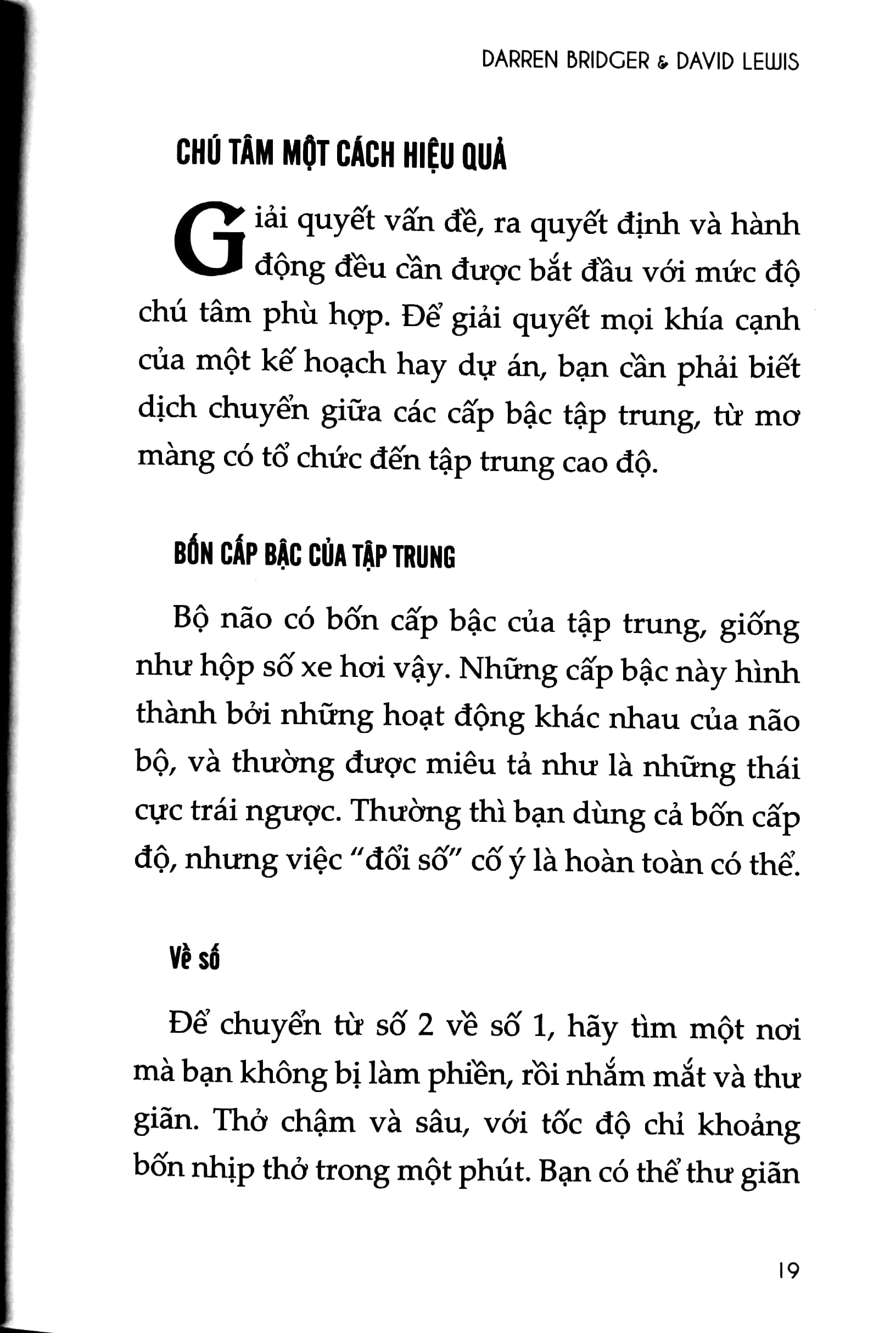 tập trung tâm trí, suy nghĩ thông minh, quyết định sáng suốt