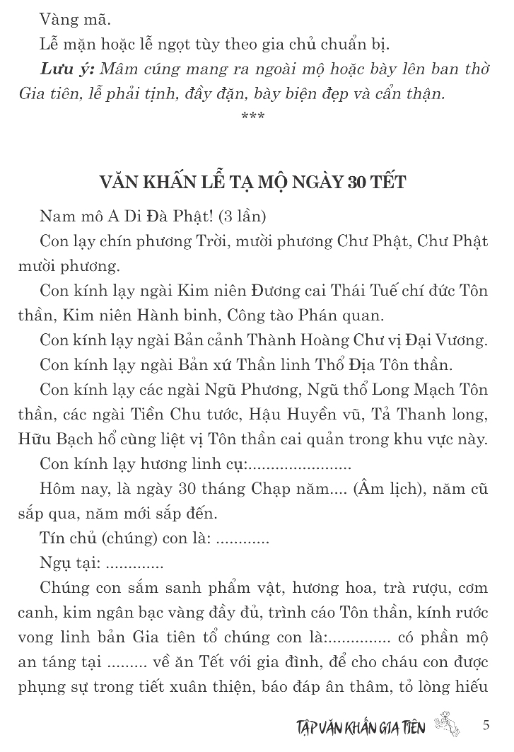 Tập Văn Khấn Gia Tiên - Văn Khấn Nôm Tại Nhà