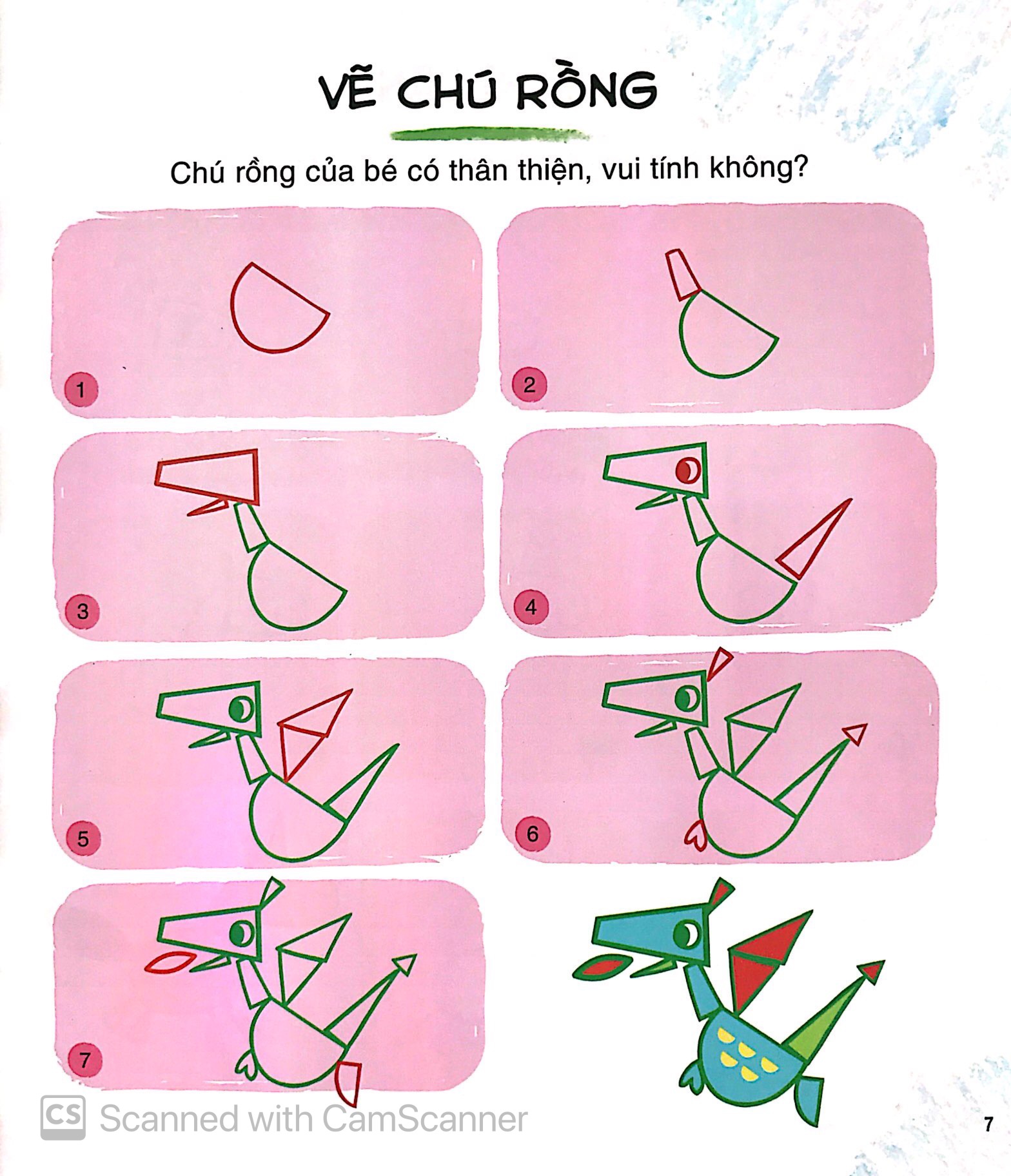 tập vẽ cùng các hình khối đơn giản - phát triển khả năng sáng tạo cho trẻ