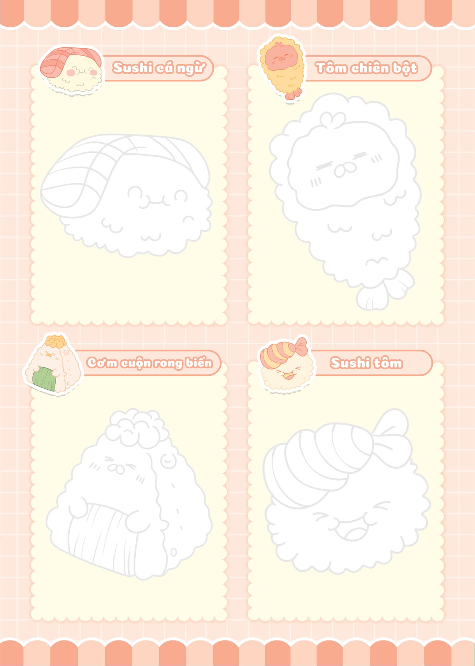 tập vẽ theo nét - khu vườn ẩm thực