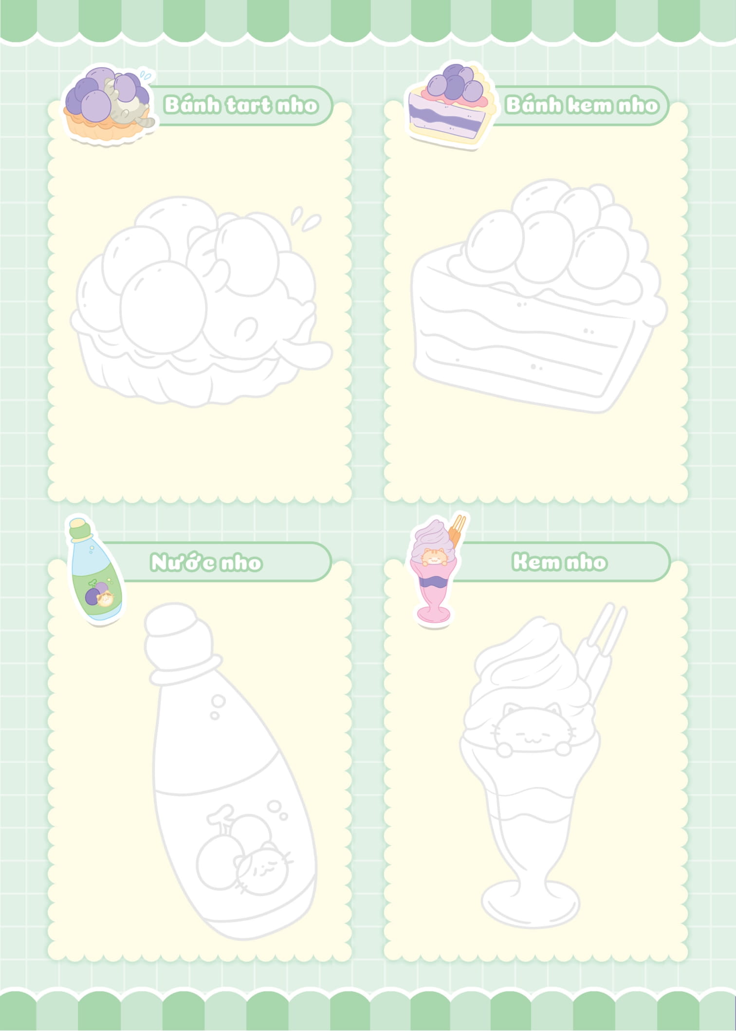 tập vẽ theo nét - khu vườn ẩm thực