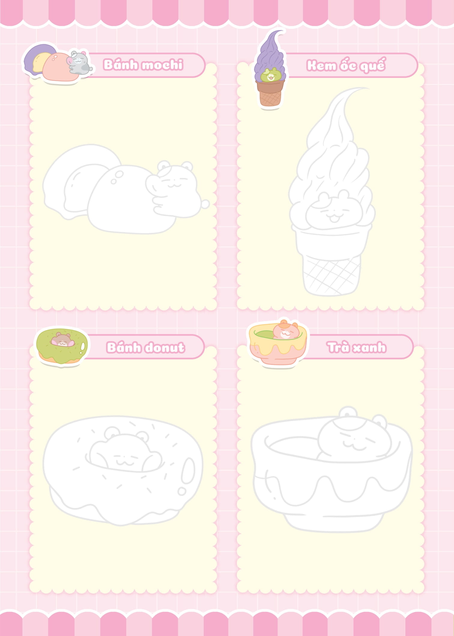 tập vẽ theo nét - khu vườn ẩm thực