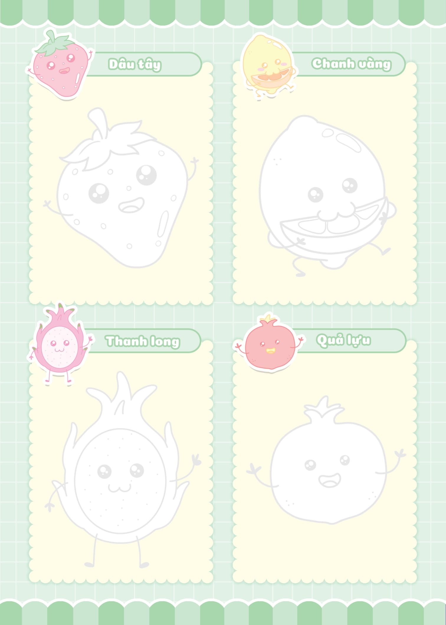 tập vẽ theo nét - khu vườn rau củ