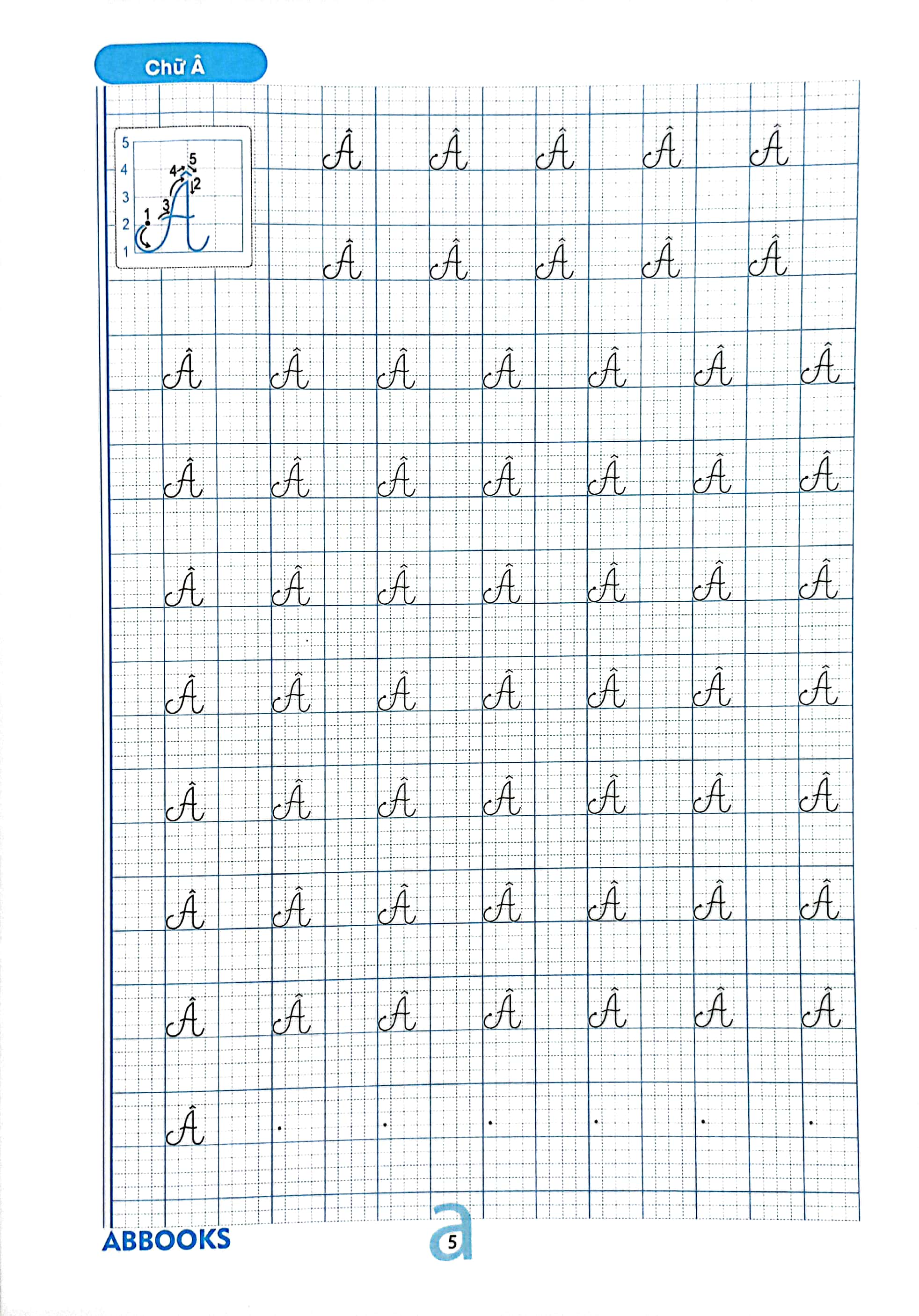 tập viết chữ cái viết hoa