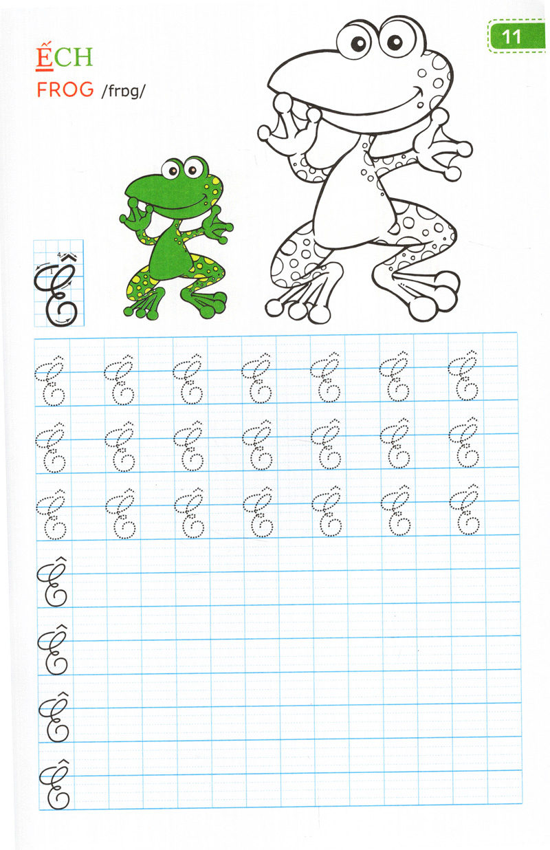 tập viết chữ đẹp & tô màu - kiểu chữ hoa (khổ nhỏ)