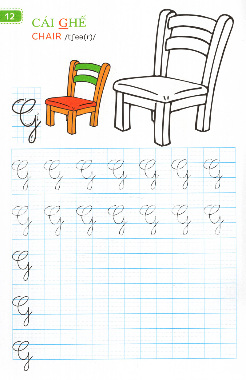 tập viết chữ đẹp & tô màu - kiểu chữ hoa (khổ nhỏ)