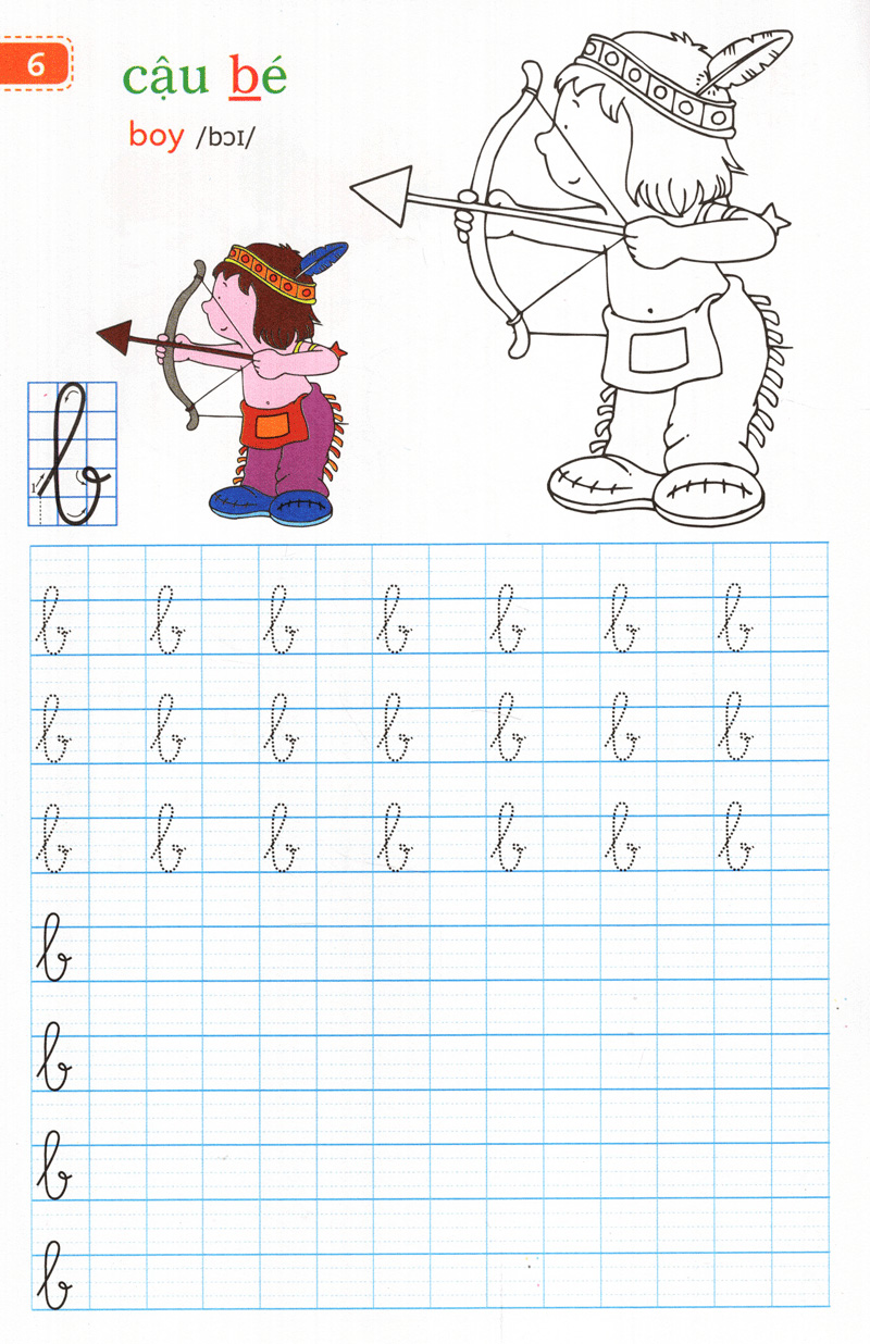 tập viết chữ đẹp & tô màu - kiểu chữ thường (khổ nhỏ)