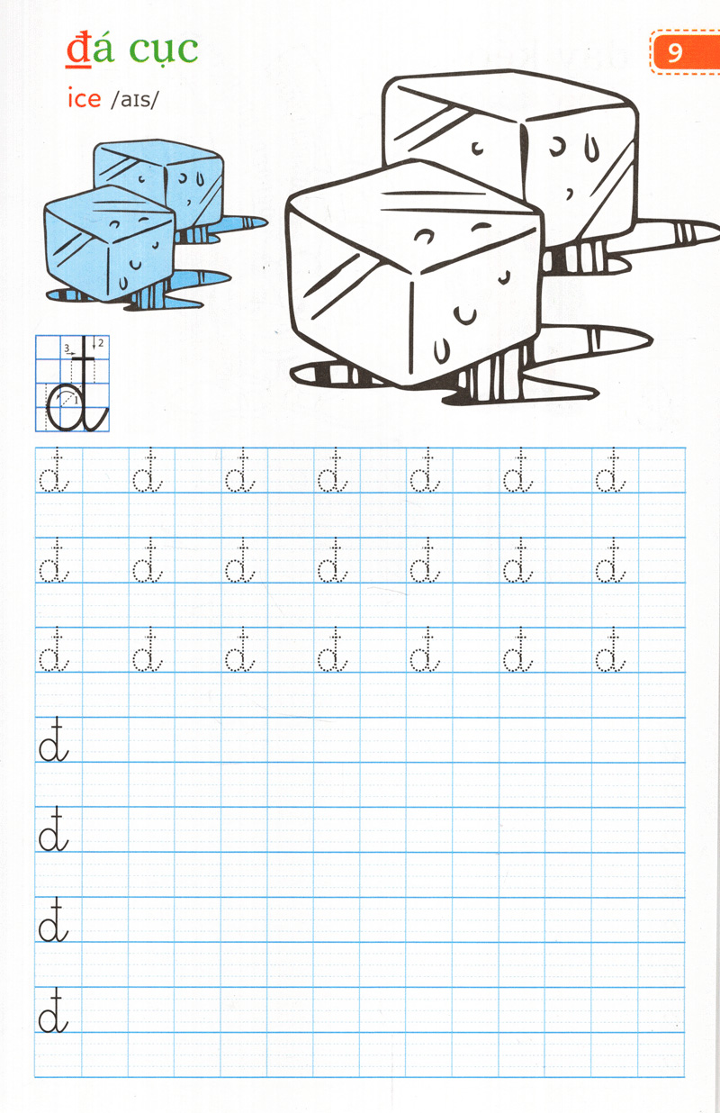 tập viết chữ đẹp & tô màu - kiểu chữ thường (khổ nhỏ)
