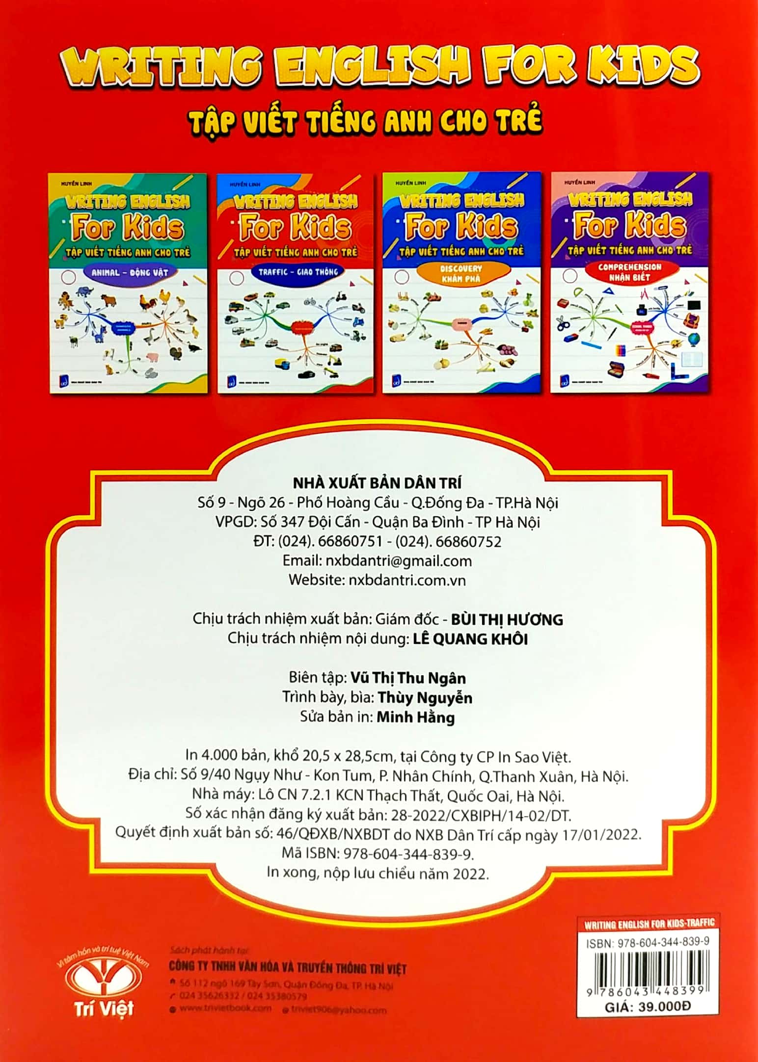 tập viết tiếng anh cho trẻ - giao thông