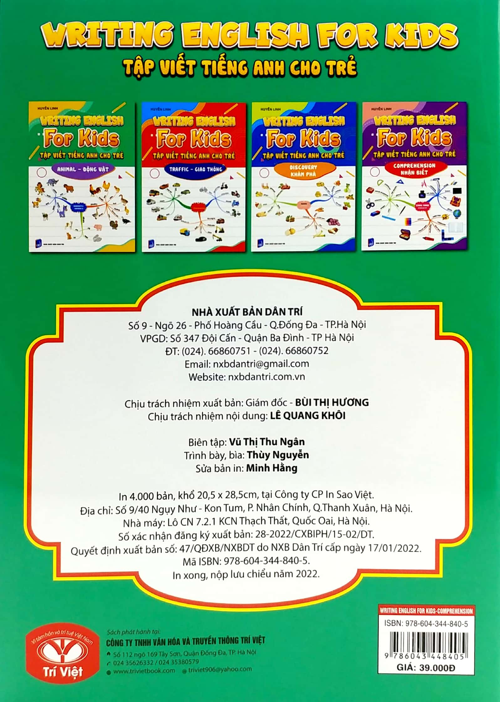 tập viết tiếng anh cho trẻ - nhận biết