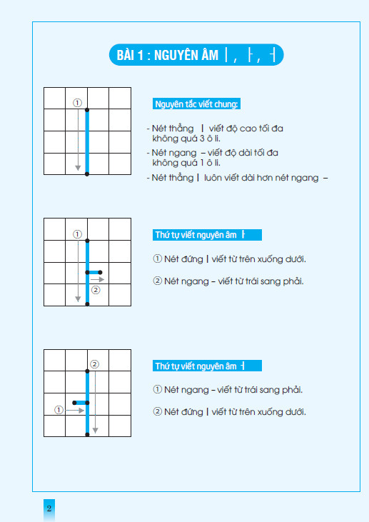tập viết tiếng hàn - phần cơ bản: nguyên âm
