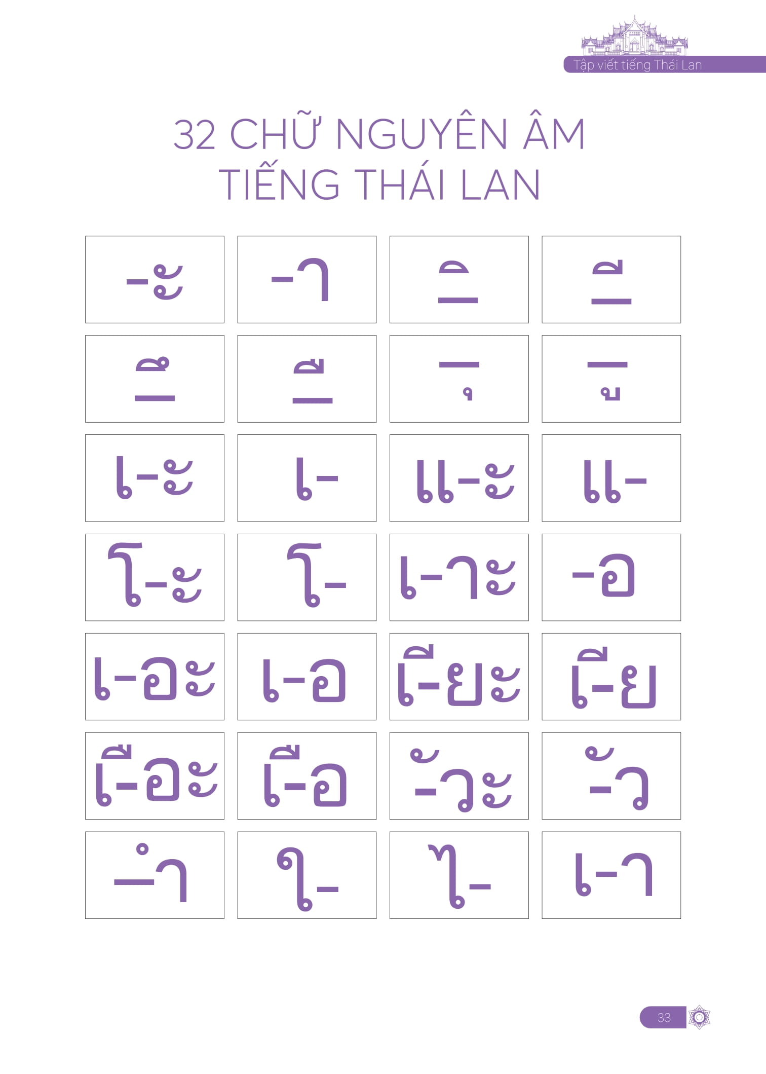 tập viết tiếng thái lan cho người mới bắt đầu