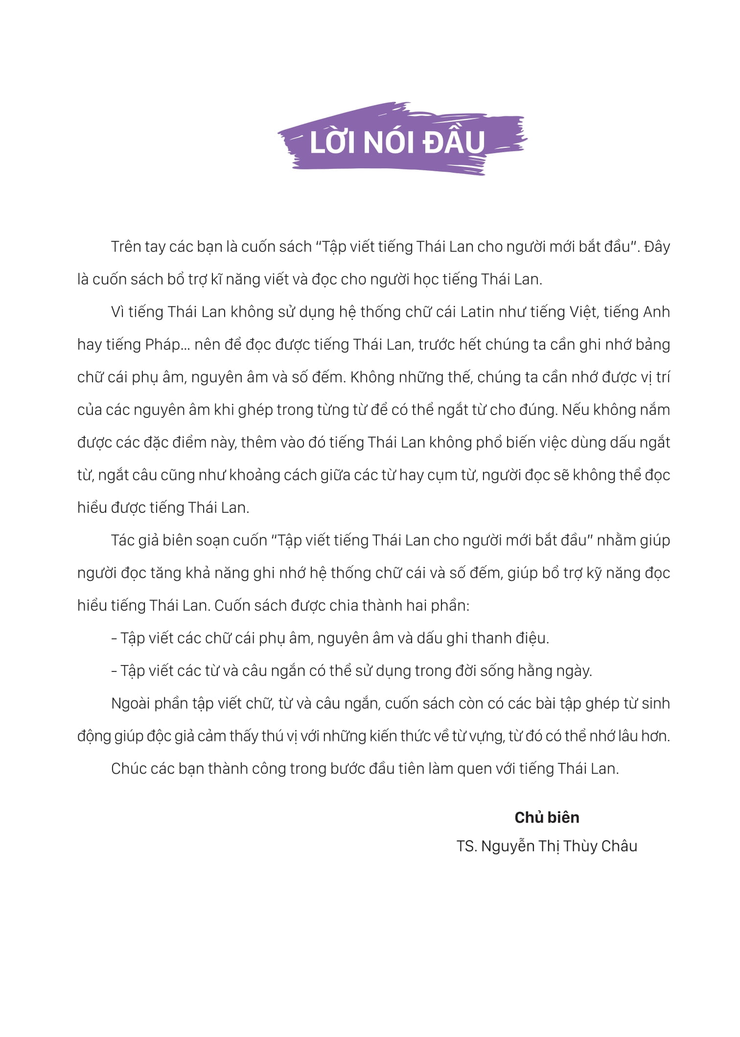 tập viết tiếng thái lan cho người mới bắt đầu