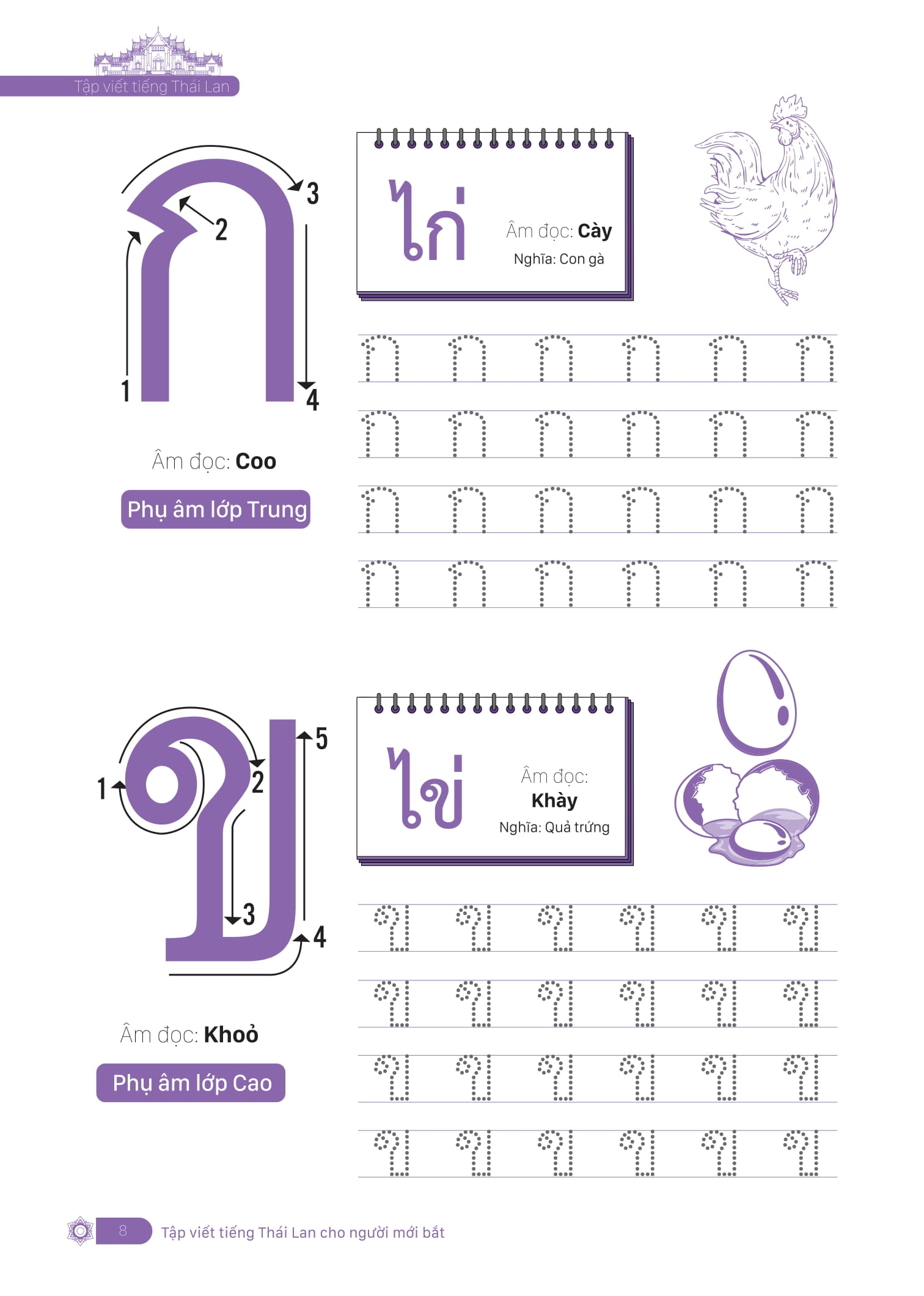 tập viết tiếng thái lan cho người mới bắt đầu