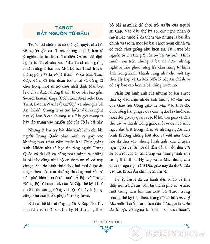 tarot toàn thư - đọc vận mệnh qua những lá bài