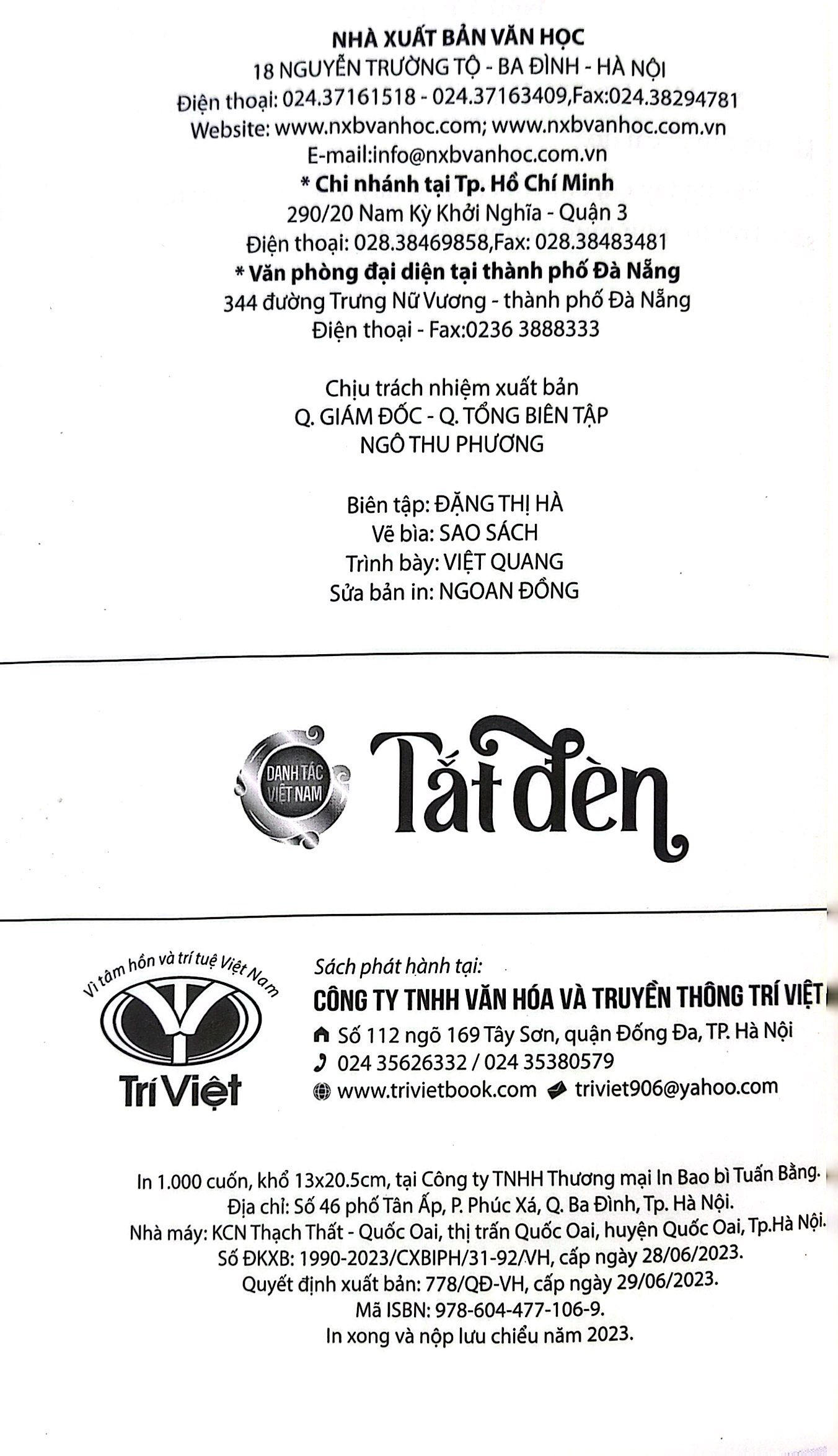 tắt đèn - ngô tất tố (tái bản 2023)