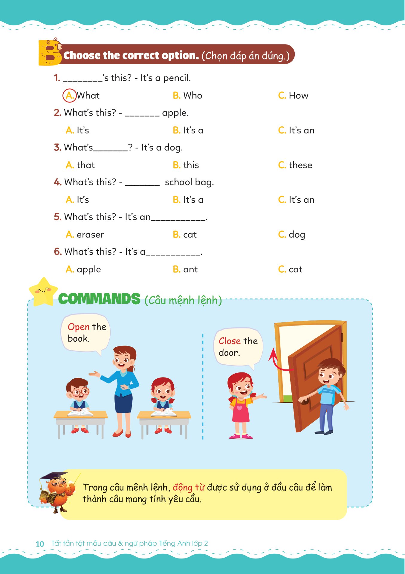 tất tần tật mẫu câu và ngữ pháp tiếng anh lớp 2