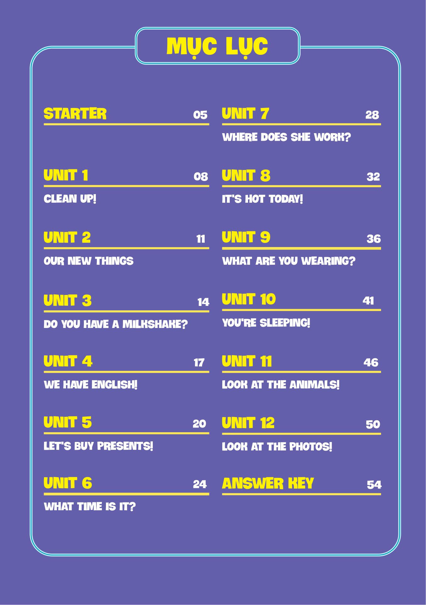 tất tần tật mẫu câu và ngữ pháp tiếng anh lớp 3