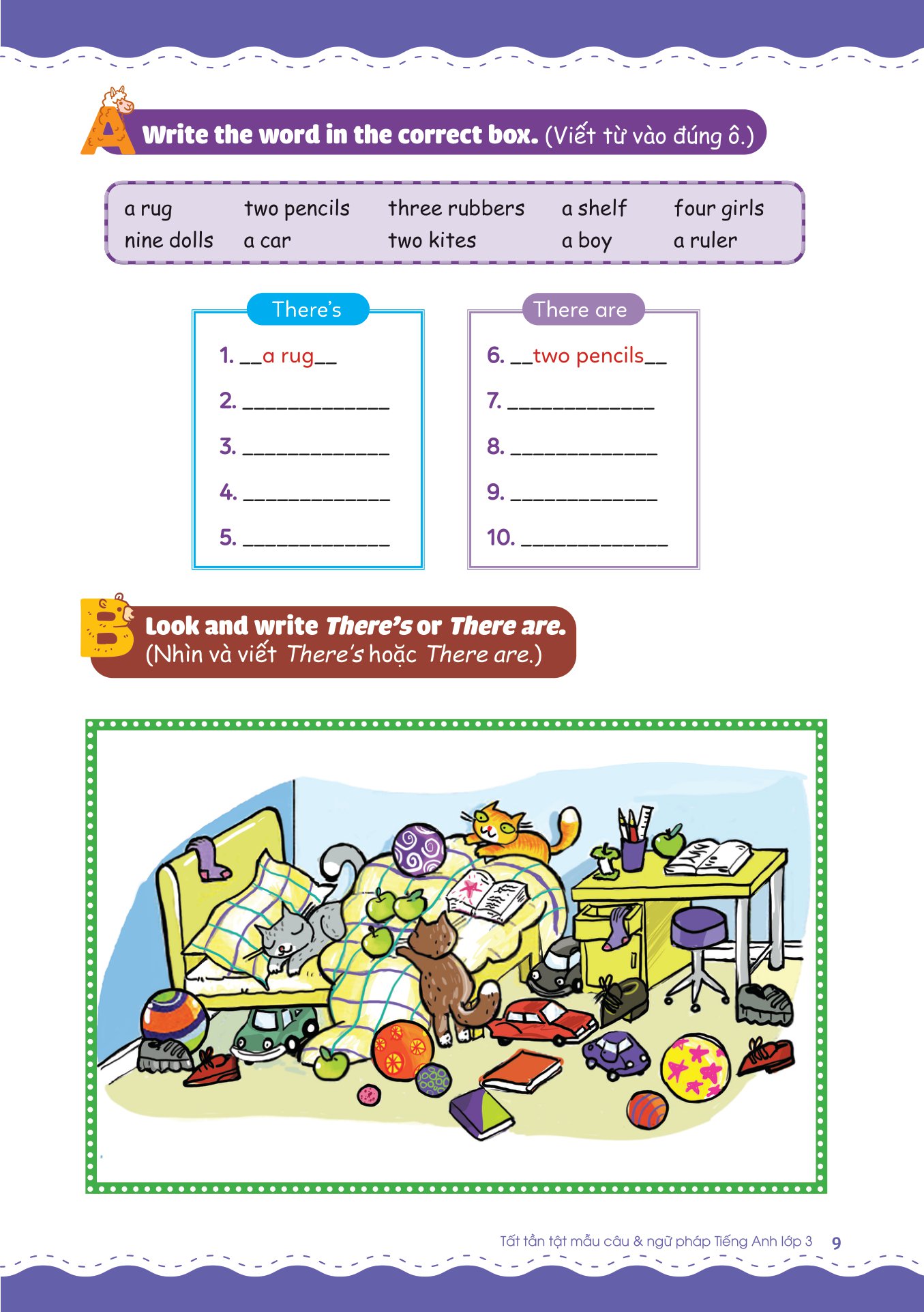 tất tần tật mẫu câu và ngữ pháp tiếng anh lớp 3