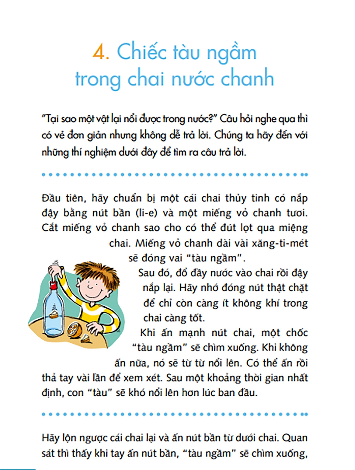 tàu ngầm trong chai nước chanh