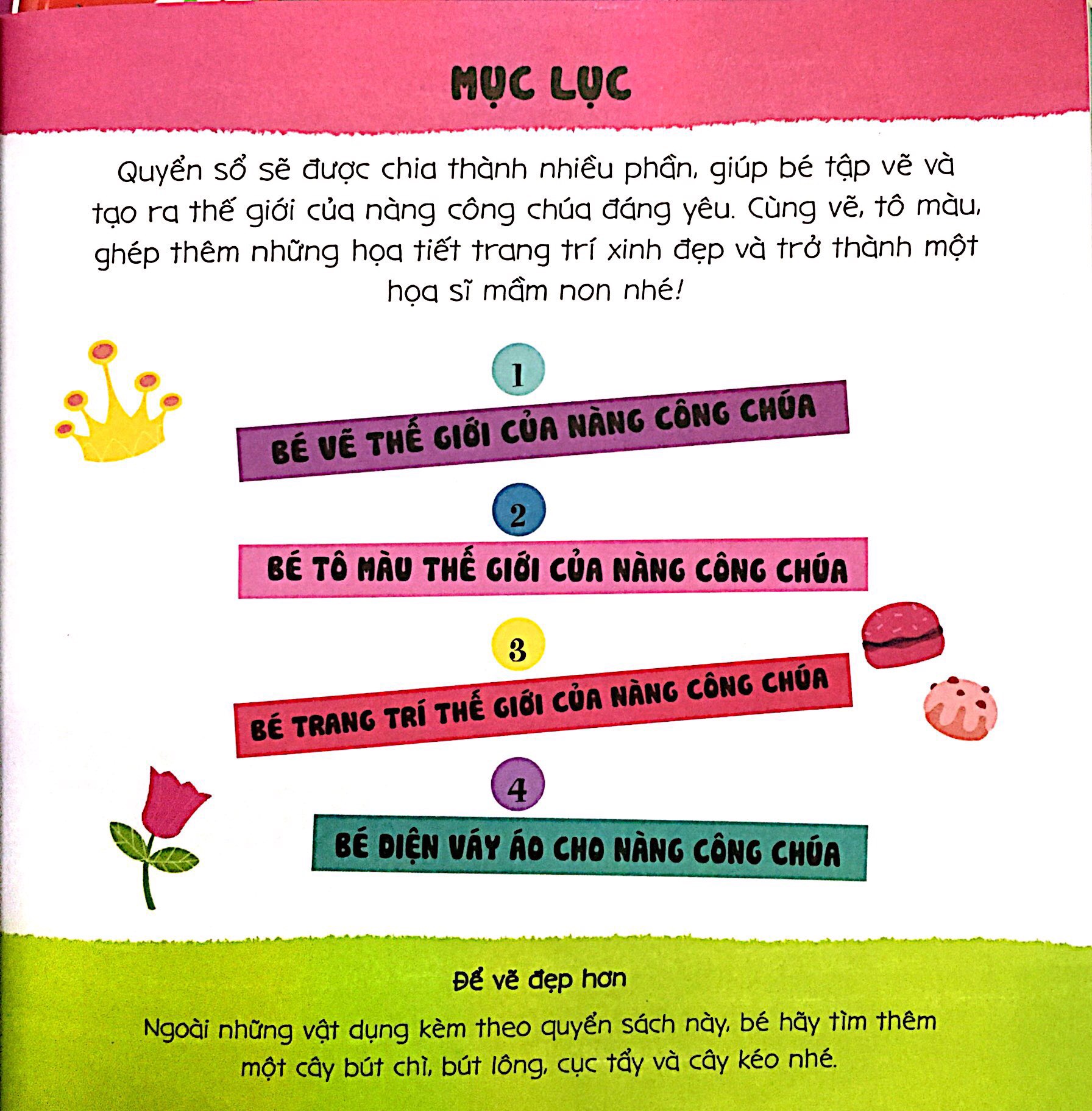 tay khéo tay xinh - bé vẽ công chúa (sách in mực thiên nhiên)