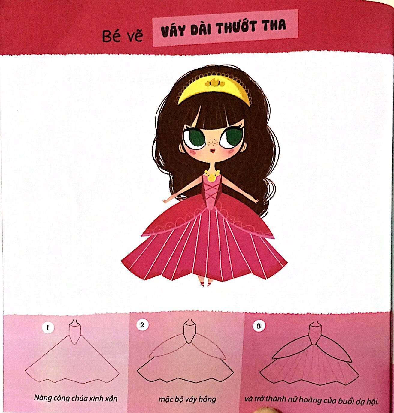 tay khéo tay xinh - bé vẽ công chúa (sách in mực thiên nhiên)