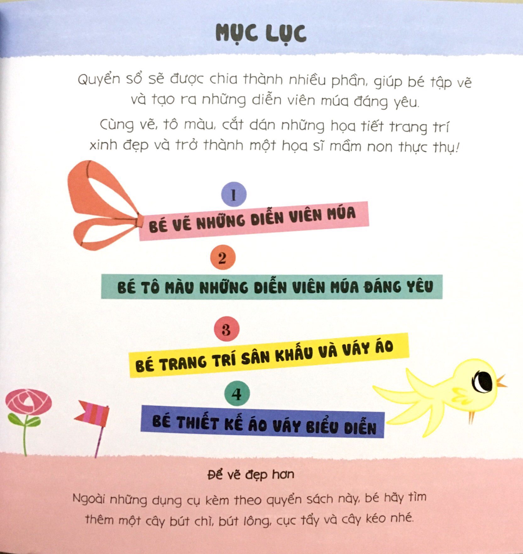 tay khéo tay xinh - bé vẽ diễn viên múa(sách in mực thiên nhiên)